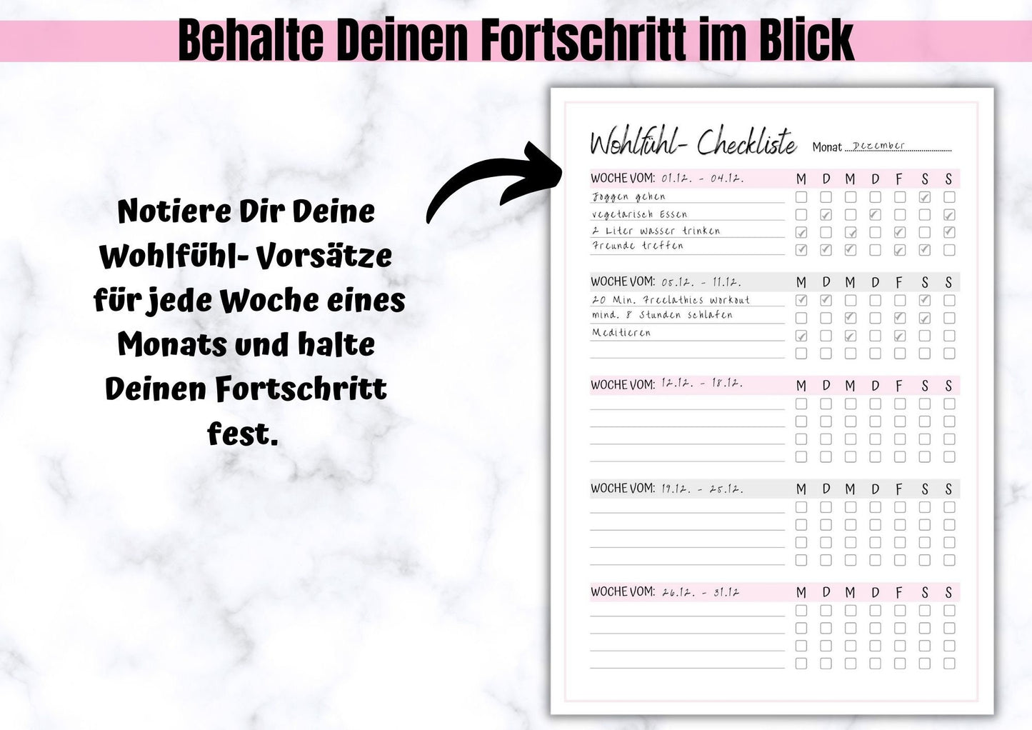 Wohlfühl- Checkliste, Passwort Manager, Geschenk-Checkliste, Haushalts- Manager, wichtige Daten
