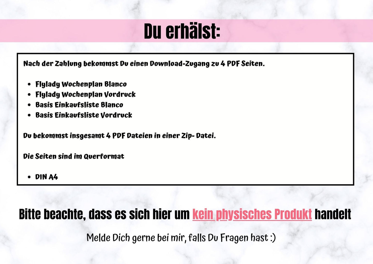 Flylady Morgen und Abendroutinen zum abhaken inklusive blanko Vorlage und Basis Einkaufsliste